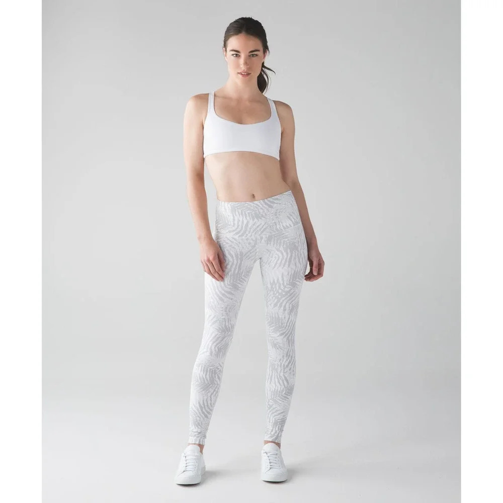 Lululemon Wunder Under Pant Palm Camo White Nimbus